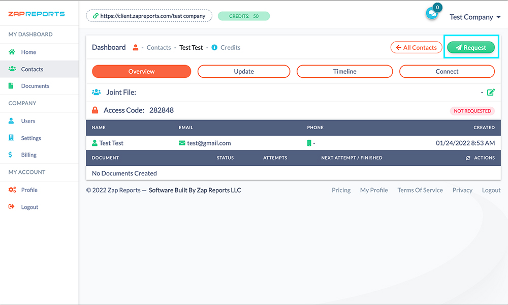 contact page