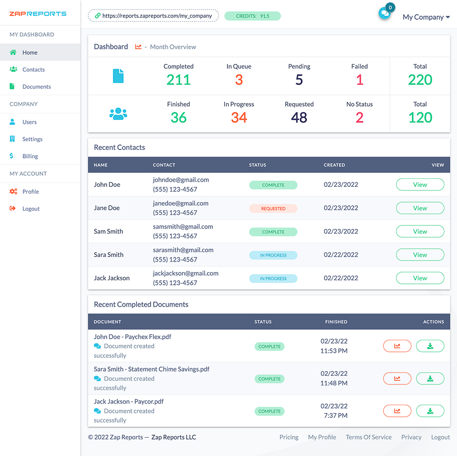 contact page